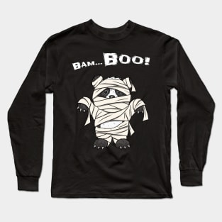 Bam-Boo Halloween Pun Spooky Cute Panda Mummy Bear Long Sleeve T-Shirt